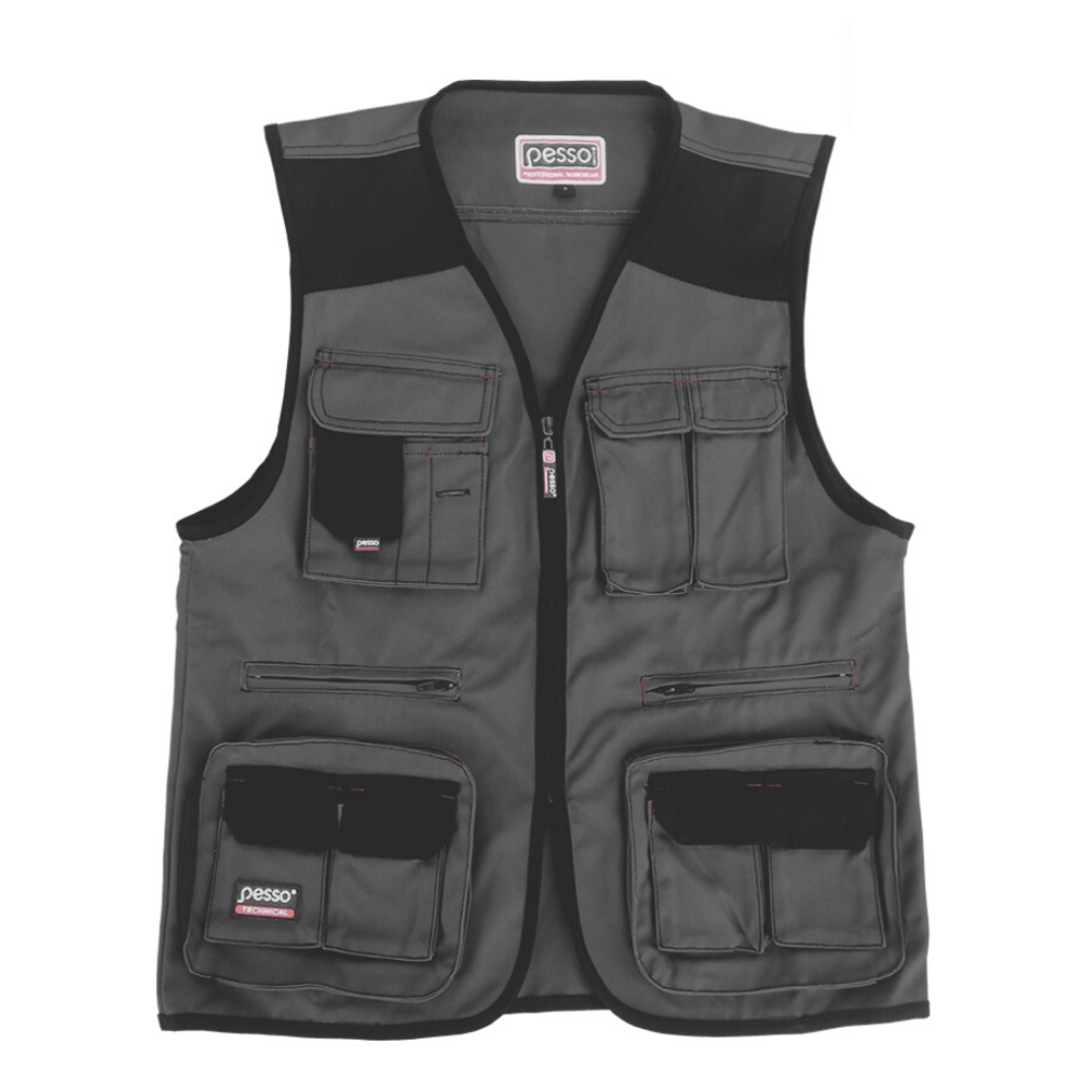 Workwear Vest Canvas Pesso DICP, pelēks