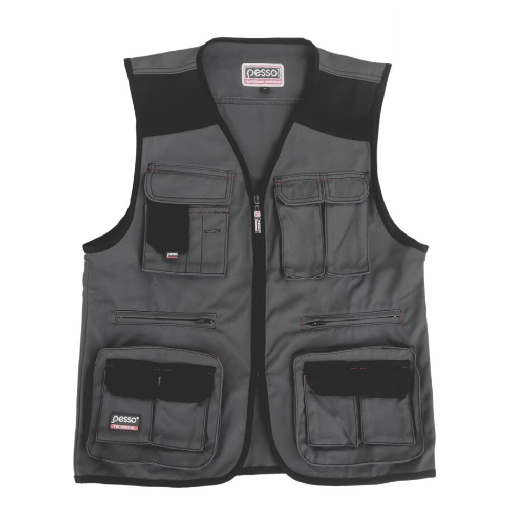 Workwear Vest Canvas Pesso DICP, pelēks